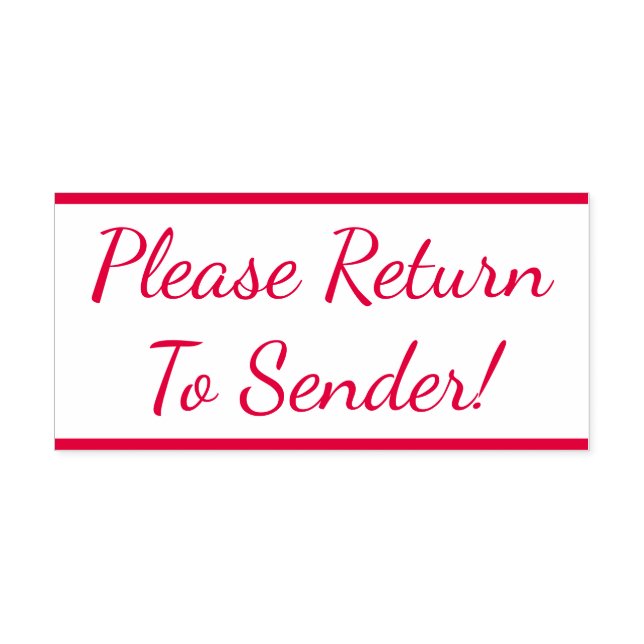 Tampon Auto-encreur "Retournez À L'Expéditeur !" Timbre en caoutchouc (Design)