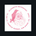 Tampon Auto-encreur Rétro Vintage Jolly Santa Claus de Christmas<br><div class="desc">Un timbre avec une photo festive rétro. Le vieux Père Noël Jolly avec ses joues rousses et son sourire chaleureux et amical. Un peu de nostalgie de l'ancienne école pour les vieux temps,  cette image rappelle les souvenirs des célébrations du passé de Noël.</div>