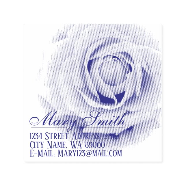 Tampon Auto-encreur Rosa Climbing Blue Moon (Design)