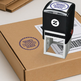 Tampon Auto-encreur Round Logo Stamp for Business Branding - 1.5 Inch