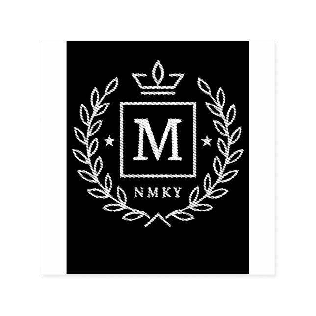 Tampon Auto-encreur "Royal NMKY Emblem – Monogram M Crest Design" (Design)