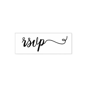Tampon Auto-encreur RSVP simple script noir