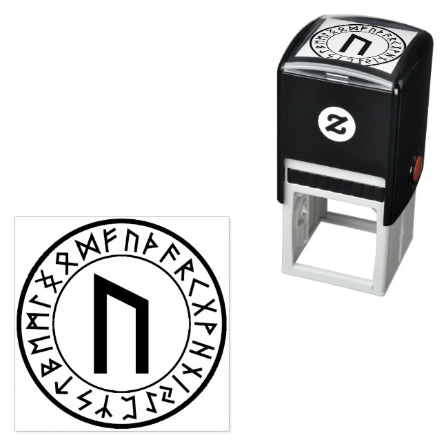 Tampon Auto-encreur Rune Circle [02. Uruz] Timbre auto-alimenté (En situation)