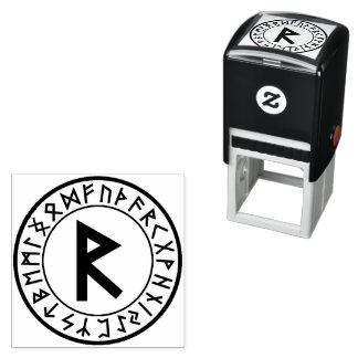 Tampon Auto-encreur Rune Circle [05. Cachet auto-alimenté Raidho]