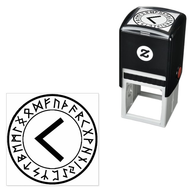 Tampon Auto-encreur Rune Circle [06. Kenaz] Timbre auto-alimenté (En situation)