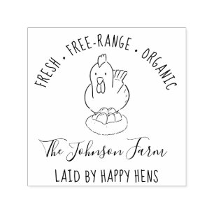 Tampon Auto-encreur Russe Family Farm Custom Egg Carton