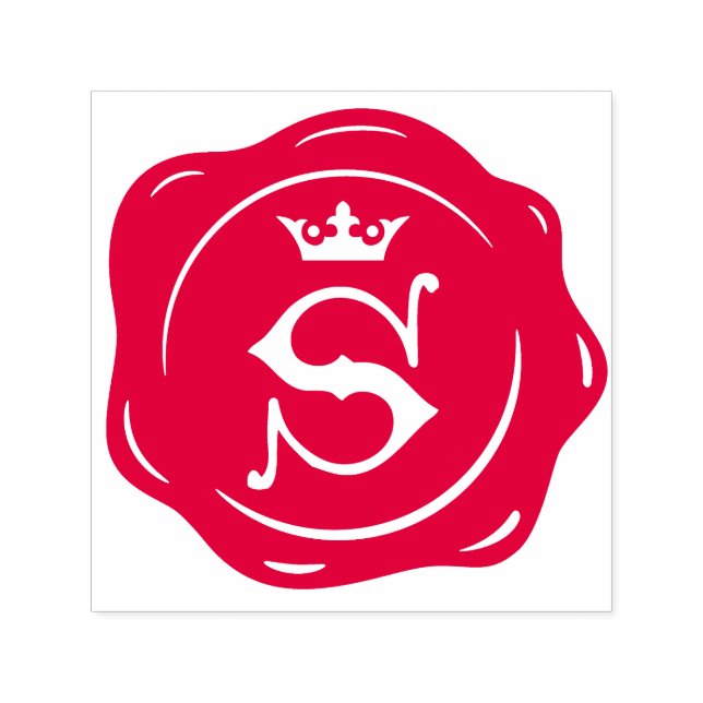 Tampon Auto-encreur S - Sceau de cire antique Couronne gothique Lettre (Design)