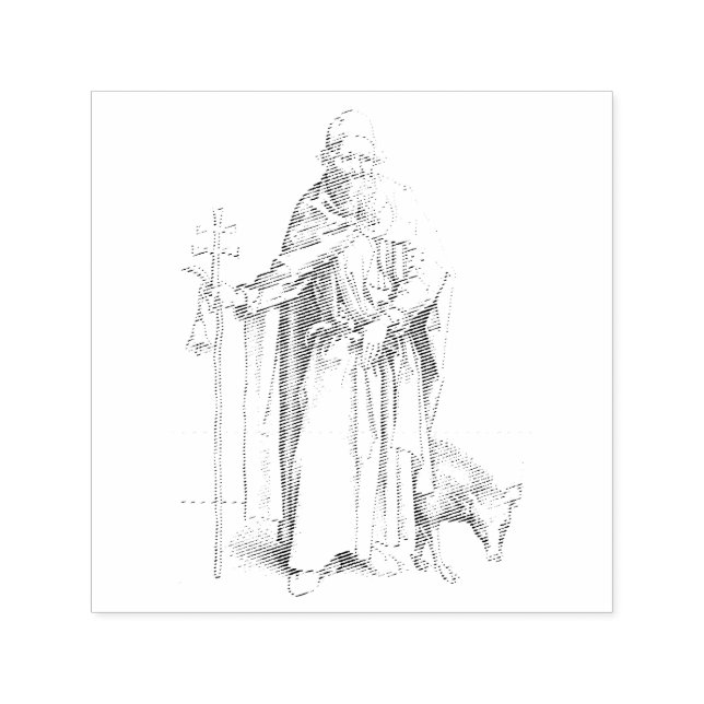 Tampon Auto-encreur Saint Antoine d'Egypte, Père de tous les moines (Design)