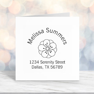 Tampon Auto-encreur Sakura Cherry Blossom Flower Arche Adresse