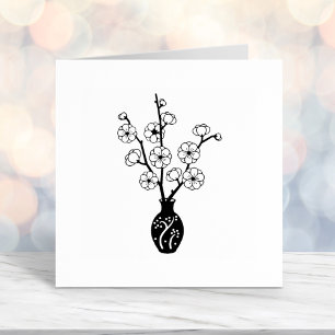 Tampon Auto-encreur Sakura Cherry Blossom Vase