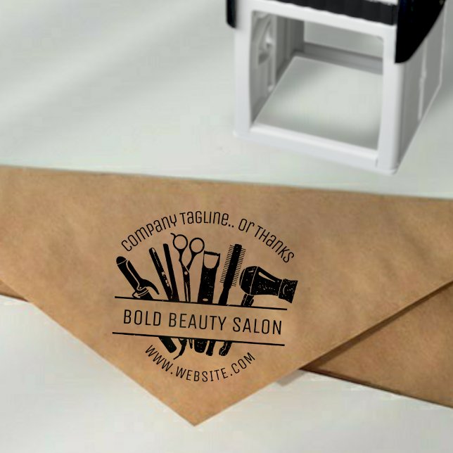 Tampon Auto-encreur Salon de beauté personnalisé Outils Coiffeur Styli (Créateur téléchargé)