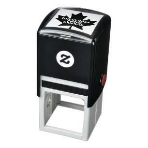 Tampon Auto-encreur Salutations Maple Leaf du Canada personnalisables
