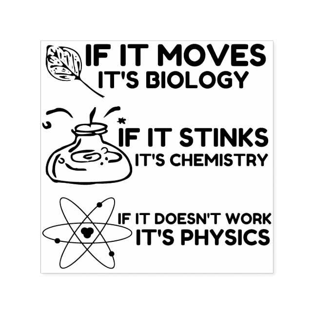 TAMPON AUTO-ENCREUR  SCIENCE BIOLOGY CHIMIISTRY PHYSICS (Design)