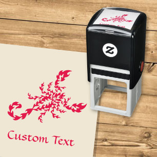 Tampon Auto-encreur Scorpion flamant