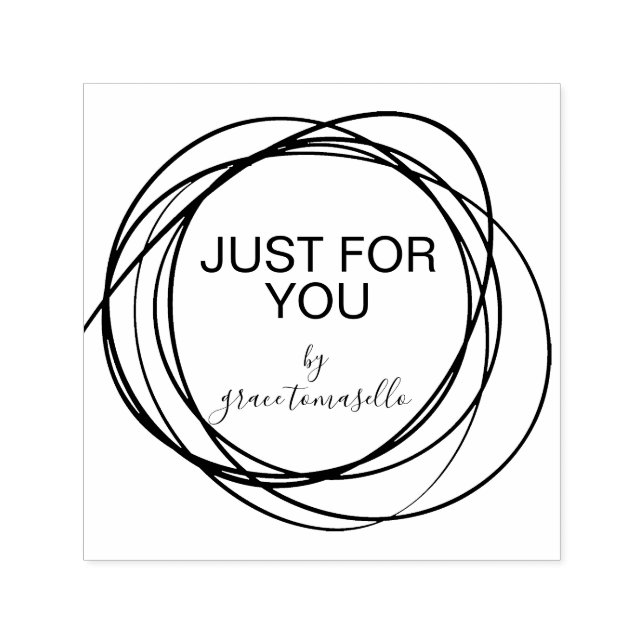 Tampon Auto-encreur Scribble Design Juste Pour Vous Par Personnalisé (Design)