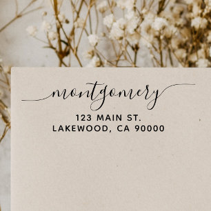 Tampon Auto-encreur Script Calligraphie Adresse de retour auto-inkin