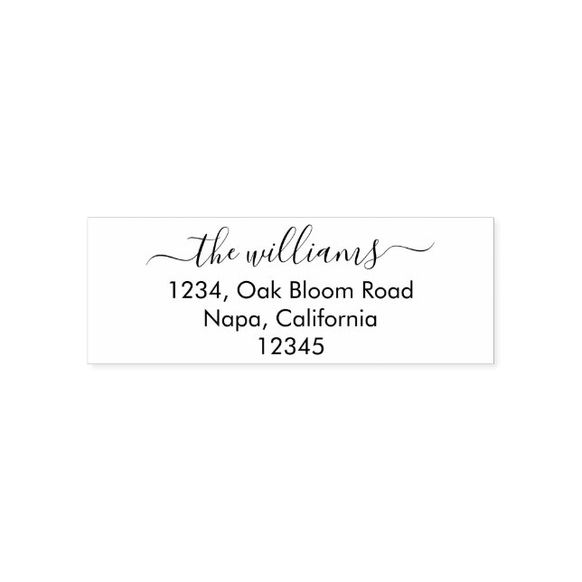 Tampon Auto-encreur Script Chic simple Timbre en caoutchouc personnali (Design)