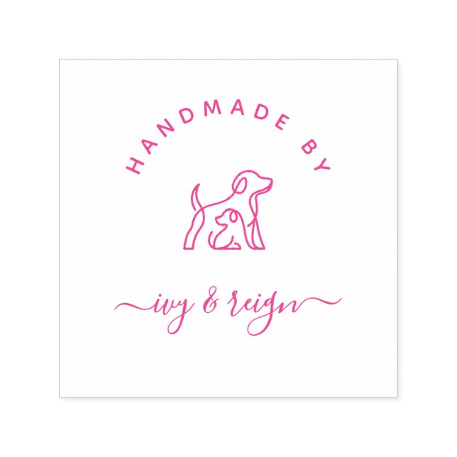 Tampon Auto-encreur  Script Custom logo Handmade by  (Design)