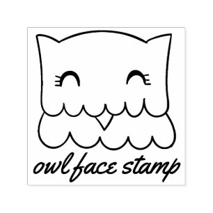 Tampon Auto-encreur Script Cute Owl