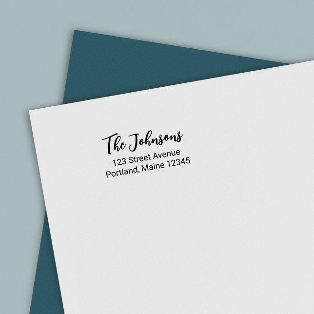 Tampon Auto-encreur Script de brosse élégant Nom Adresse de retour (Créateur téléchargé)