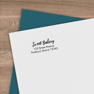 Tampon Auto-encreur Script de brosse moderne Nom commercial Adresse de