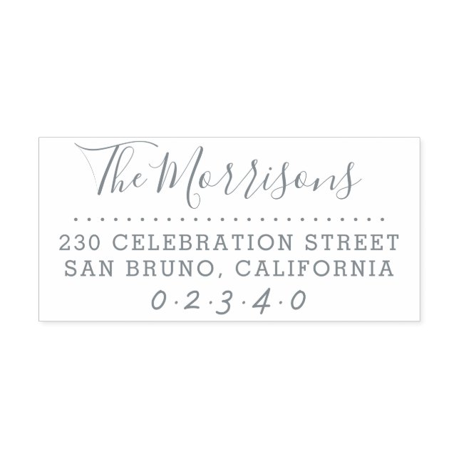 Tampon Auto-encreur Script de calligraphie - Adresse de retour personn (Design)