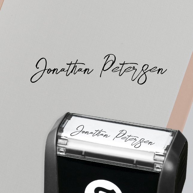 Tampon Auto-encreur Script de signature de nom personnalisé (Créateur téléchargé)