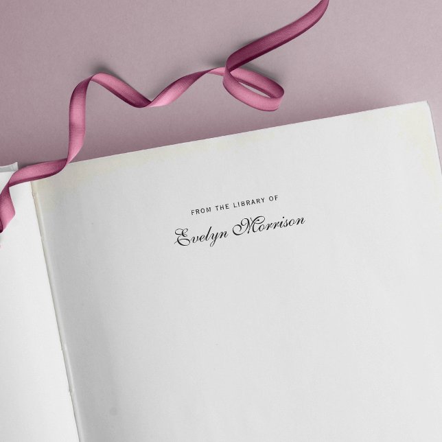 Tampon Auto-encreur Script Élégant De La Bibliothèque De (Créateur téléchargé)