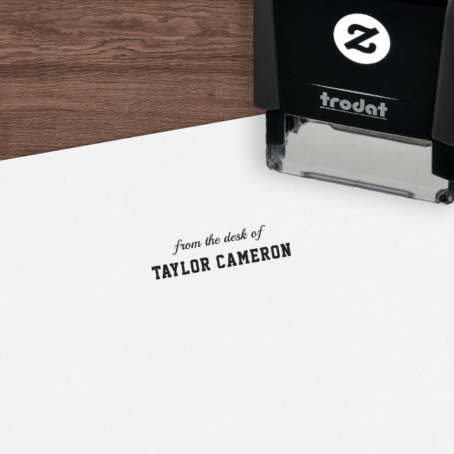 Tampon Auto-encreur Script et Serif Style de Varsity du bureau de (Créateur téléchargé)