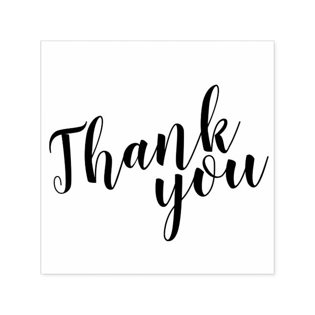 Tampon Auto-encreur Script moderne mariage favoriser Merci (Design)