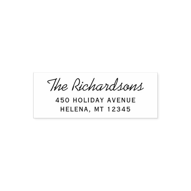 Tampon Auto-encreur Script moderne simple | Famille ou Mariage (Design)