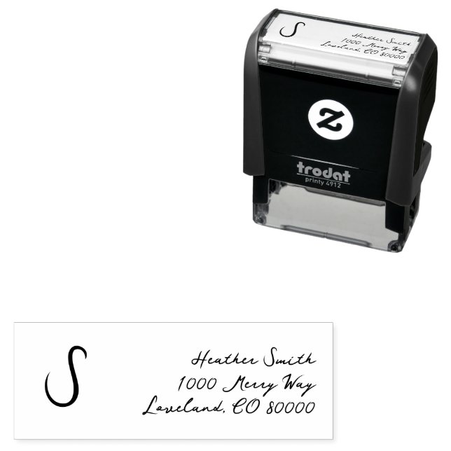 Tampon Auto-encreur Script monographique (En situation)