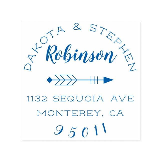Tampon Auto-encreur Script rustique Boho Arrow Nouvelles mauvaises her (Design)