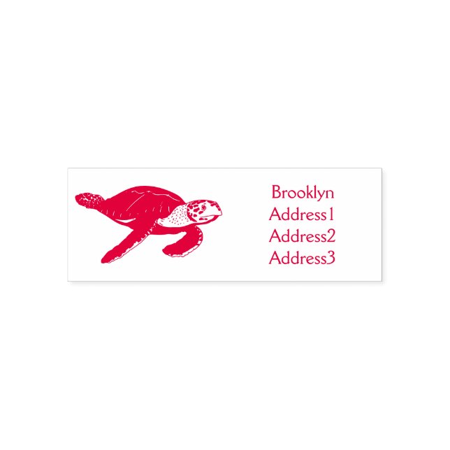 Tampon Auto-encreur Sea turtle cartoon (Design)