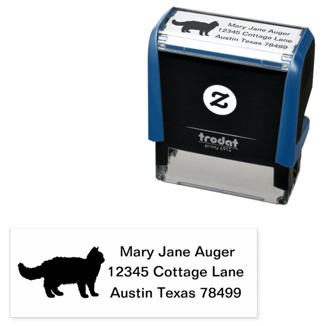 Tampon Auto-encreur Selkirk Rex Personnalisé (En situation)