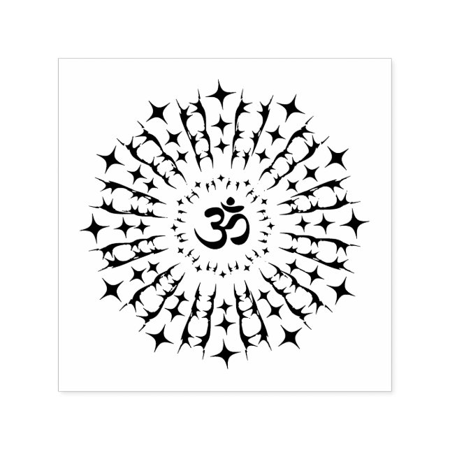 Tampon Auto-encreur Shri Yantra ou Sri Chakra - Glowing Energy (Design)
