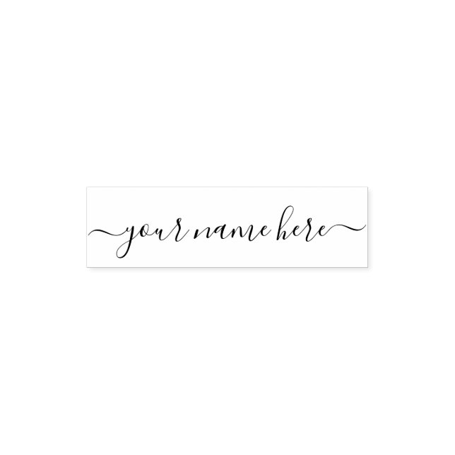 Tampon Auto-encreur Signature manuscrite Script nom simple ici (Design)