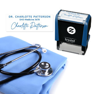 Tampon Auto-encreur Signature Médecin Nom Professionnel