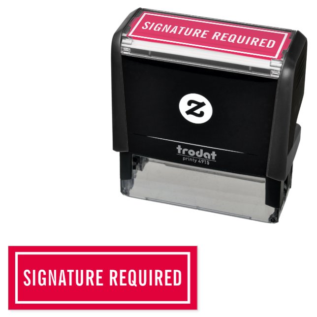 Tampon Auto-encreur Signature requise (En situation)