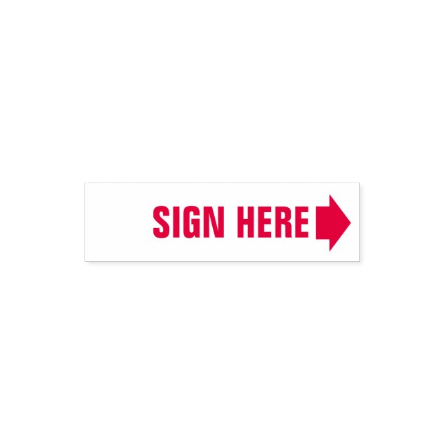 Tampon Auto-encreur Signer ici avec les documents Flèche autocollant (Design)