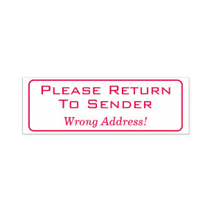 Tampon Auto-encreur "S'Il Vous Plaît Retourner À L'Expéditeur" Cach