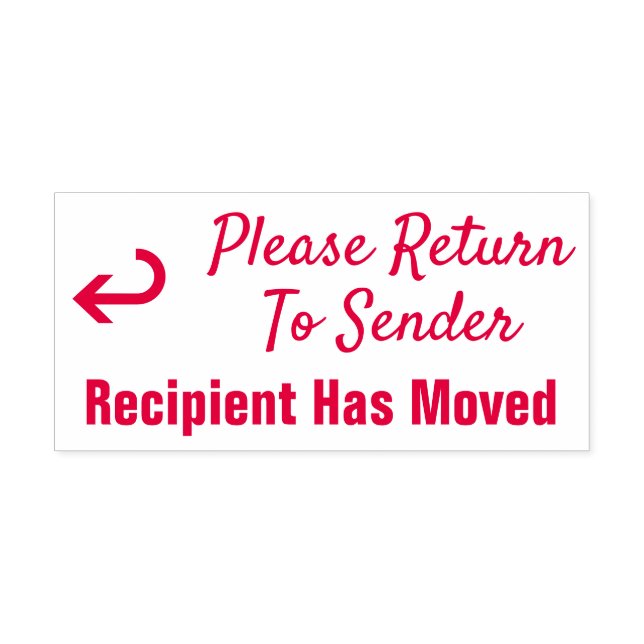 Tampon Auto-encreur "S'Il Vous Plaît Retourner À L'Expéditeur", "Desti (Design)