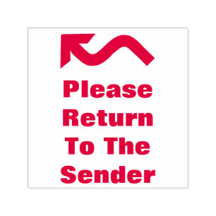 Tampon Auto-encreur "S'Il Vous Plaît Retourner À L'Expéditeur" Timbre 