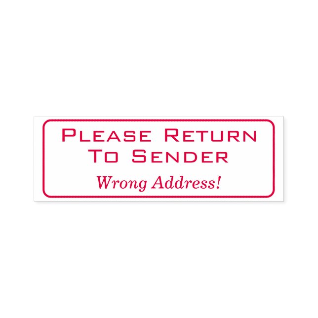 Tampon Auto-encreur "S'Il Vous Plaît Retourner À L'Expéditeur" Timbre  (Design)