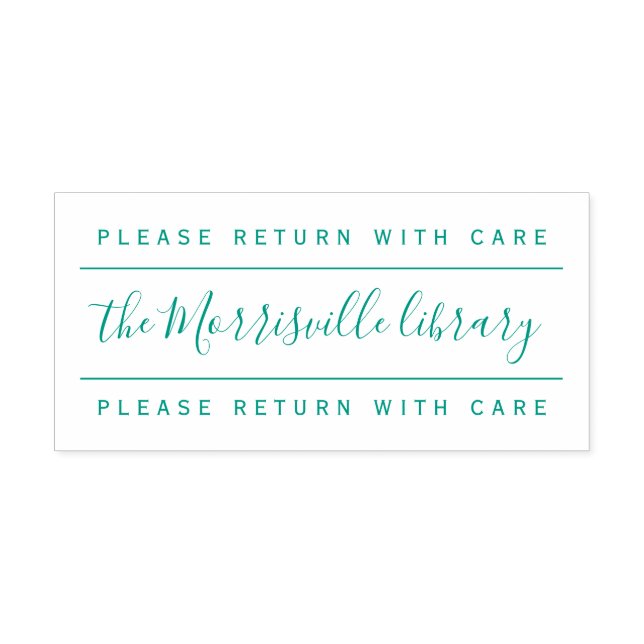 Tampon Auto-encreur S'Il Vous Plaît Retourner Avec Soin Bibliothèque P (Design)
