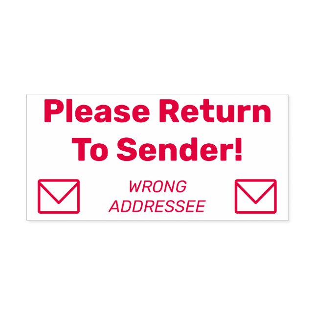 Tampon Auto-encreur "S'Il Vous Plaît Revenir À L'Expéditeur !" "ADRESS (Design)