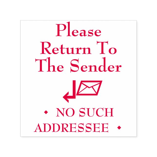 Tampon Auto-encreur "S'Il Vous Plaît Revenir À L'Expéditeur", "AUCUNE  (Design)