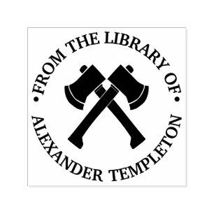 Tampon Auto-encreur Silhouette Axe Traversé Throwing Sport Library