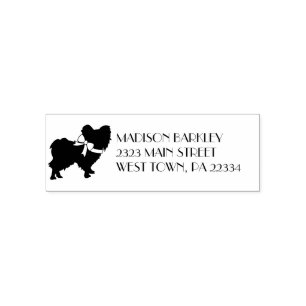 Tampon Auto-encreur Silhouette Chien Chien Papillon