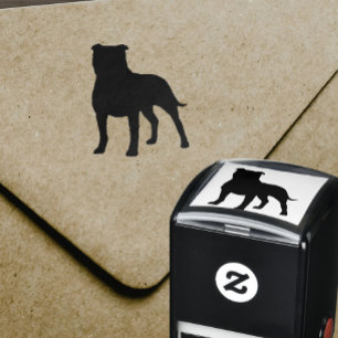 Tampon Auto-encreur Silhouette de bull-terrier du Staffordshire